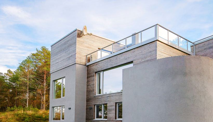 Detalj av ferdigstilt bolig